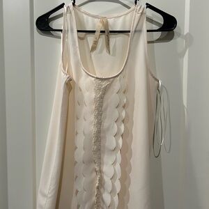 Mystree Cream Sleeveless Top